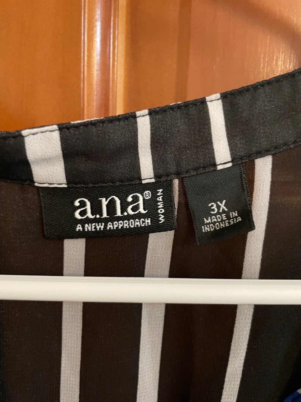 A.N.A a new approach Womens Black Striped Pullover Tunic with Multicolor Accent - Picture 3 of 8